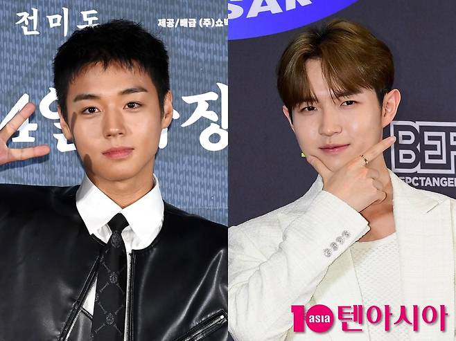 그룹 워너원 멤버인 가수 겸 배우 박지훈(왼)과 가수 김재환(오)은 각각 천만 배우 반열에 오르고 컴백을 확정짓는 등 기쁜 소식을 전했다. 
가수 겸 배우 박지훈, 가수 김재환/사진=텐아시아 DB