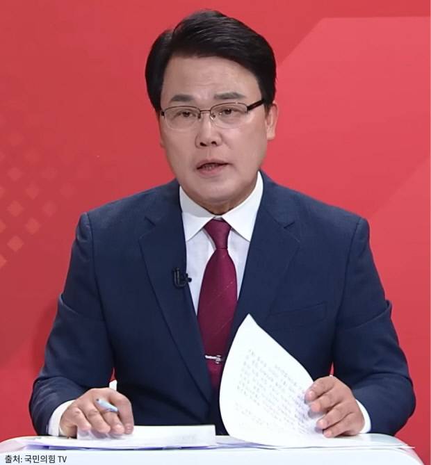 지난 30일 TBC 주최로 열린 '국민의힘 비전토론회'에서 이재만 대구시장 예비후보가 '스피어(Sphere)' 대구 유치 등 공약에 대해 설명하고 있다. 이재만 예비후보 제공