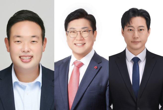 ▲ 왼쪽부터 국민의힘 정지원·김현경 예비후보, 더불어민주당 유승헌 예비후보.