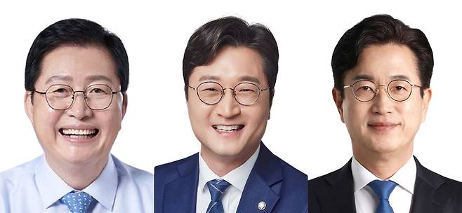 더불어민주당 대전시장 경선에 나서는 (왼쪽부터) 장종태·장철민 의원, 허태정 전 대전시장. 대전일보DB