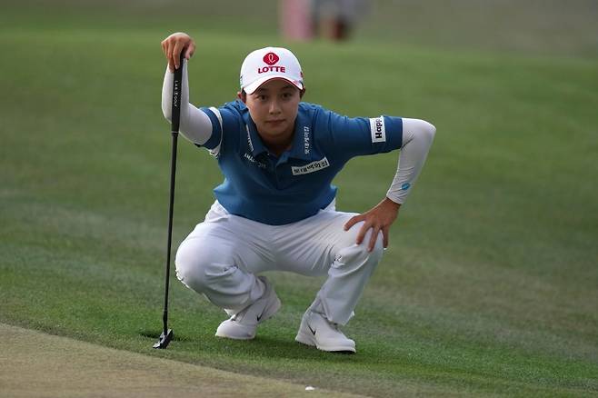 오는 4월 3일(한국시간)부터 6일까지 나흘간 미국 네바다주 라스베이거스 섀도 크리크 골프코스에서 열리는 아람코 챔피언십에서 시즌 3연승에 나선 김효주. AP연합뉴스