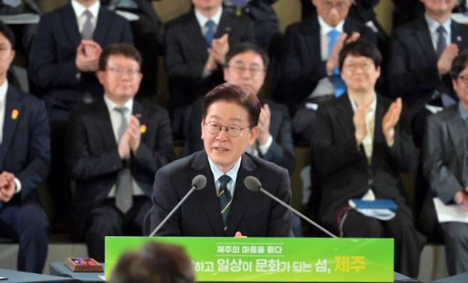 이재명 대통령 주재로 열린 제주 타운홀 미팅. 제주도청 출입기자단 제공