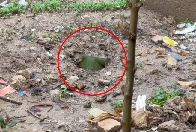 20여년 만에 미군이 투하했다는 의혹이 제기되는 대전차 지뢰 모습. 출처=유튜브 캡처