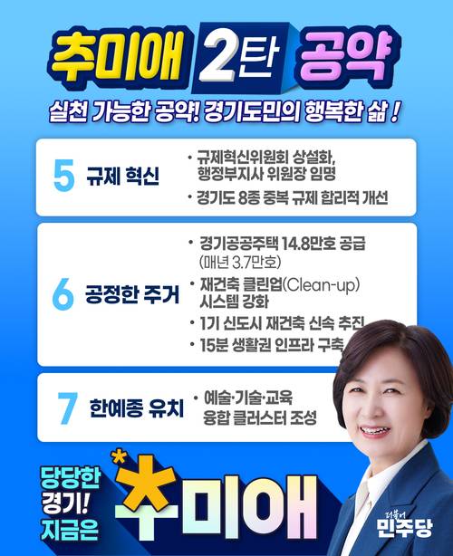 추미애 후보 공약 웹자보. /추미애 후보 측 제공