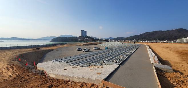 박람회장 내 열린문화공간 조성 현장/전라남도 제공