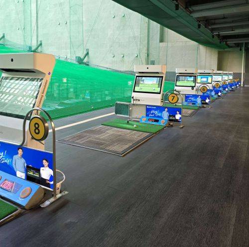 지티에스앤이 실외 골프 연습장 'GTS 골프 타운 가양점'을 새롭게 단장했다. 지티에스앤 제공