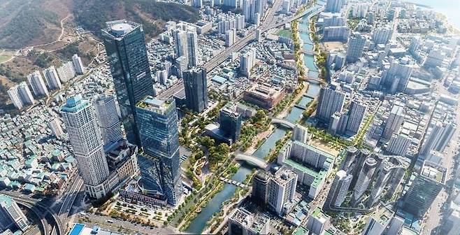 부산 동천 복원 조감도./부산시