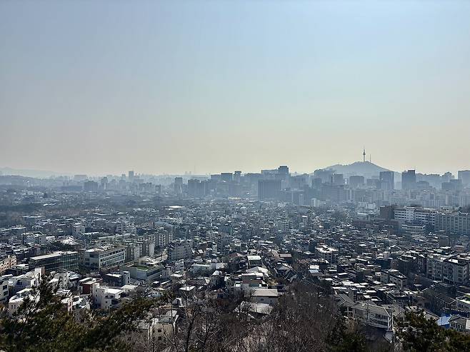 The view from the Mumudae Observatory on Feb. 20. [LEE JIAN]