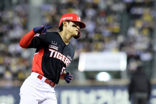 31일 LG 전에서 홈런을 때린 KIA 김도영. KIA 타이거즈 제공