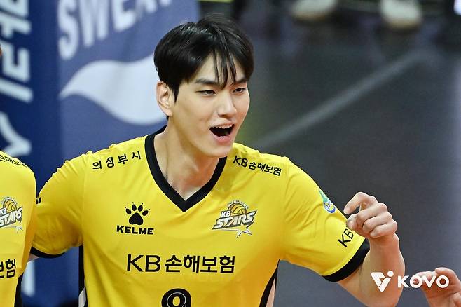 KB손해보험의 임성진  [한국배구연맹 제공. 재판매 및 DB 금지]
