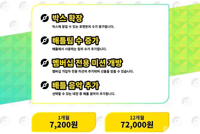 멤버십 결제로 더욱 다양한 편의성을 제공한다 (사진=포켓몬 챔피언스 공홈)