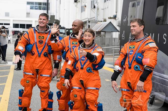 아르테미스 2호에 탑승한 우주비행사들. ⓒ AFP=뉴스1