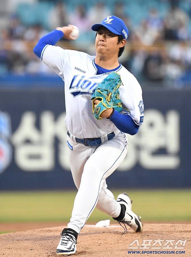 1일 대구 삼성라이온즈파크에서 열린 삼성과 두산의 경기. 선발 투구하고 있는 삼성 양창섭. 대구=송정헌 기자songs@sportschosun.com/2026.04.01/