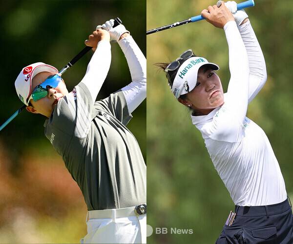 2026년 미국여자프로골프(LPGA) 투어 아람코 챔피언십에 출전하는 김효주 프로, 리디아 고. 사진제공=ⓒAFPBBNews = News1 (사진을 무단으로 사용하지 마십시오.)