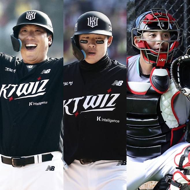 KT 김현수-최원준-한승택. KT 제공