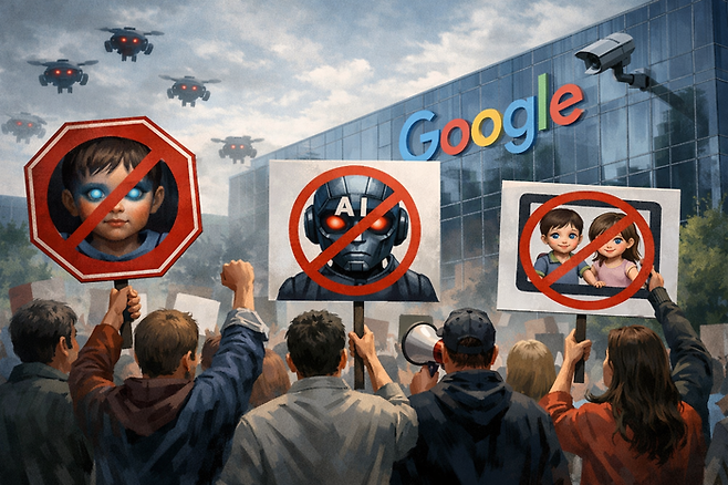 구글에 “AI 아동 영상 금지하라”… 전문가 200명 공개 요구 [그림=챗GPT]