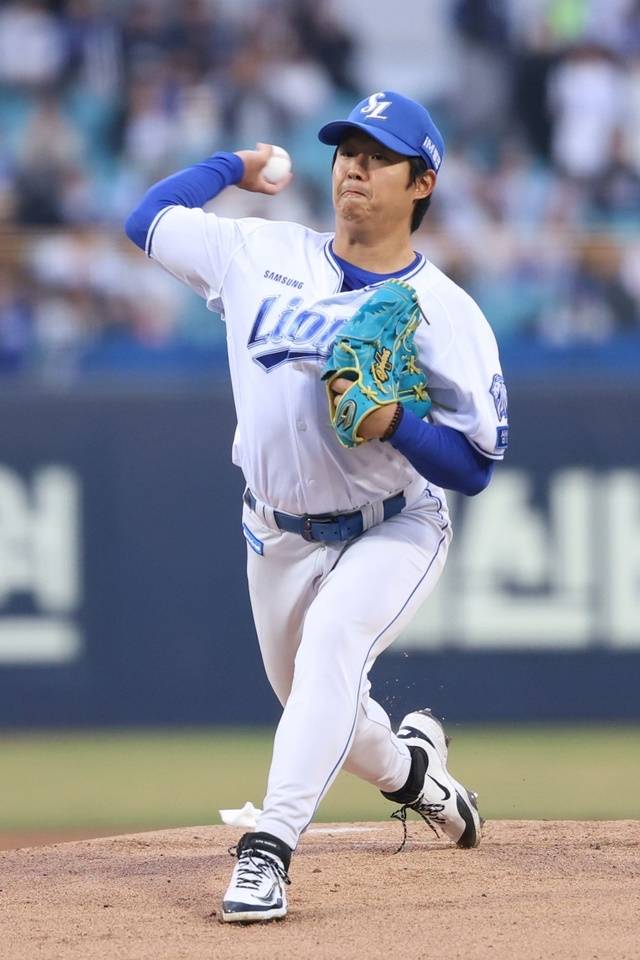 1일 두산전에서 시즌 첫 승을 챙긴 양창섭. 사진=삼성 제공