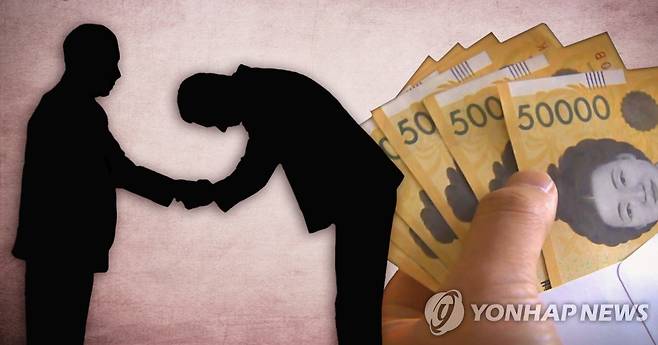 뇌물 [장현경, 최자윤 제작] 사진합성·일러스트