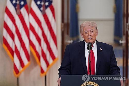 이란전 관련 대국민 연설하는 트럼프 대통령 [로이터=연합뉴스 자료사진. 재판매 및 DB 금지]