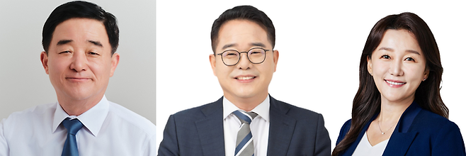 왼쪽부터 강득구(안양 만안), 민병덕(안양 동안갑), 이재정(안양 동안을) 국회의원. 사진=해당 의원실 제공