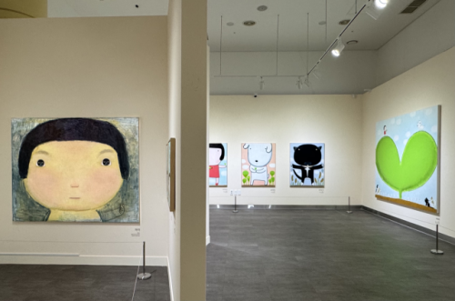 ◇‘멍멍야옹야옹짹짹짹-박형진展’ 이 열리고 있는 양구군립박수근미술관 어린이미술관 내부 모습.