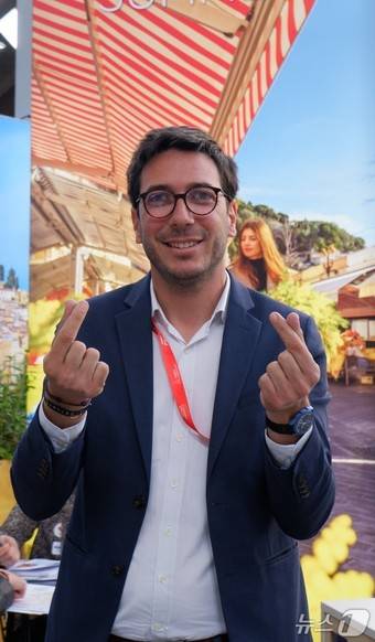 장 세바스티앙 마르티네즈 니스 코트다쥐르 관광청 대표ⓒ 뉴스1 윤슬빈 관광전문기자