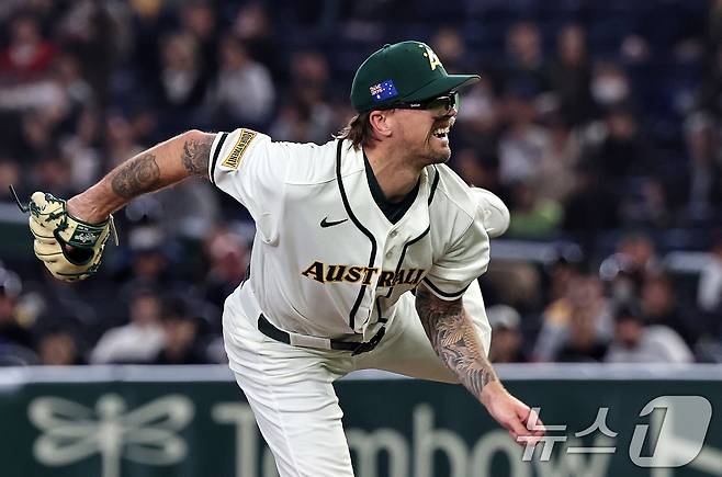 2026 WBC에서 호주 국가대표로 출전한 라클란 웰스. 2026.3.9 ⓒ 뉴스1 구윤성 기자