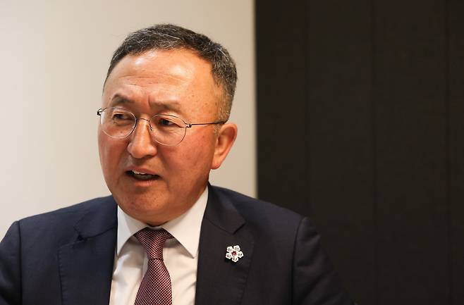 1일 오후 서울 중구 조선일보미술관 편집동 회의실에서 4.3 사건 관련 책낸 박기남 전 제주도 자치경찰단장이 본지와 인터뷰하고 있다. / 고운호 기자