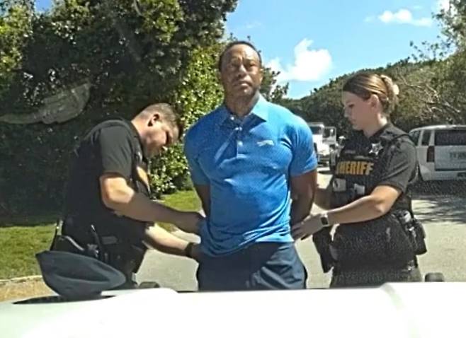 타이거 우즈 체포 당시 보디캠 영상. /AP 연합뉴스