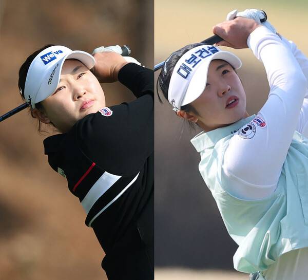 한국여자프로골프(KLPGA) 투어 2026시즌 '국내 개막전'인 신설 대회 더 시에나 오픈에 출전한 루키 김민솔, 양효진 프로가 1라운드에서 경기하는 모습니다. 사진제공=KLPGA (사진을 무단으로 사용하지 마십시오.)