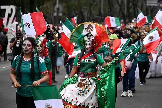 북중미월드컵 공동개최국 멕시코는 조 1위로 16강에 진출할 가능성이 높다는 분석을 받았다. AFP=연합뉴스