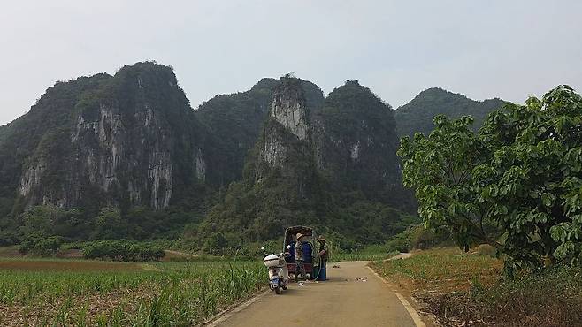 중국 광시성 충쭤시에 위치한 멸종위기종 원숭이 흰머리랑구르 자연보호구 풍경. 사진 이도성 특파원