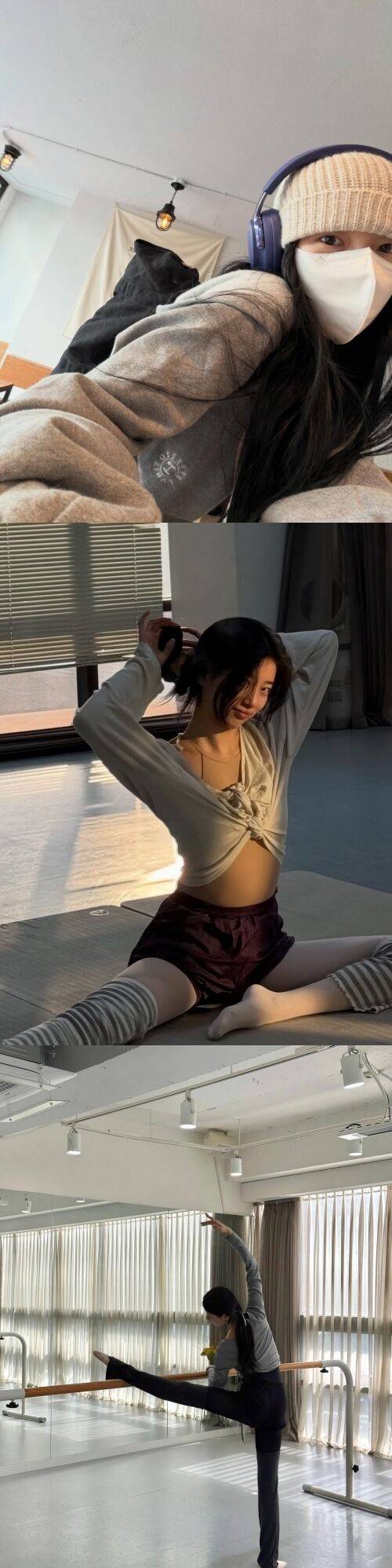 가수 겸 배우 수지가 발레에 몰두한 일상을 공개했다. / 수지 소셜미디어