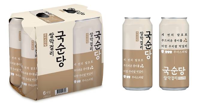 '국순당 쌀막걸리 500mL' 이미지.(국순당 제공)