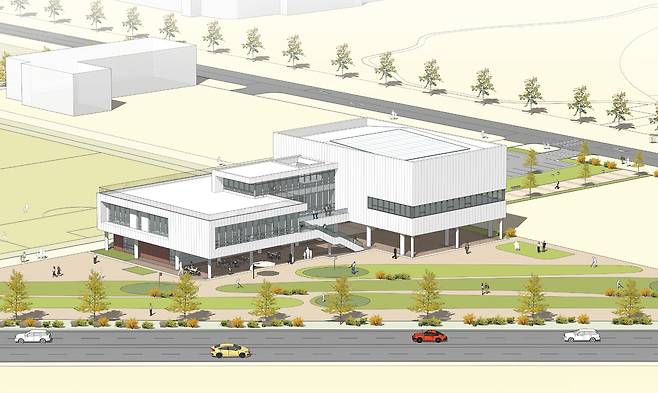 의령&nbsp;시니어 친화형 체육센터 조감도. 의령군 제공