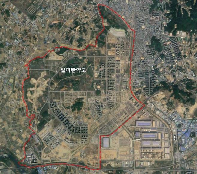 평택고덕국제화계획지구 위성사진. 사진 제공=LH