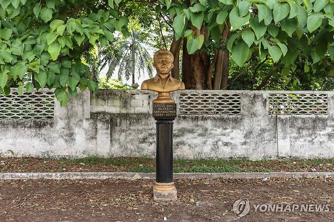 아프리카 콩고공화국 브라자빌에 있는 스티브 비코의 흉상 [AFP연합뉴스 자료사진. 재판매 및 DB 금지]