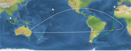 K-라드큐브 궤적 (사진=우주항공청 제공)