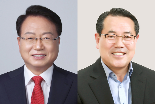 ▲ 손병복 현 울진군수(왼쪽), 전찬걸 전 군수