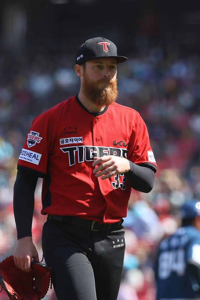 KIA 타이거즈의 시즌 2승을 모두 책임진 아담 올러. 사진제공=KIA 타이거즈