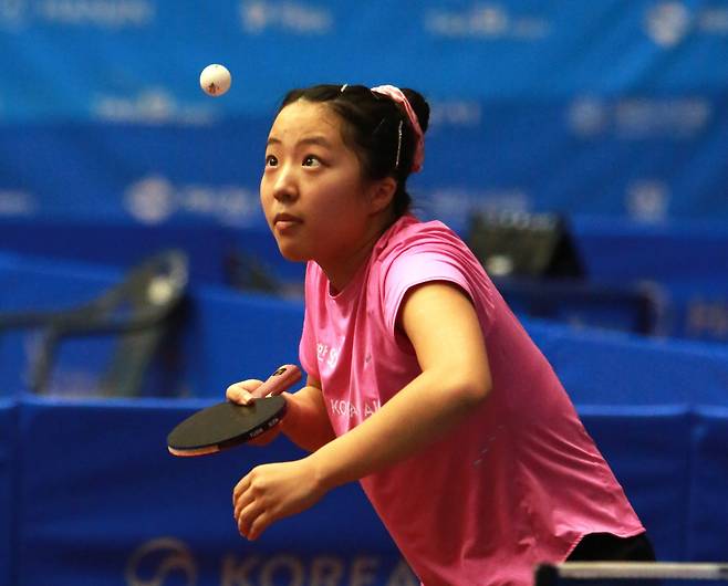 한국 여자 탁구 간판 신유빈(대한항공). /뉴스1