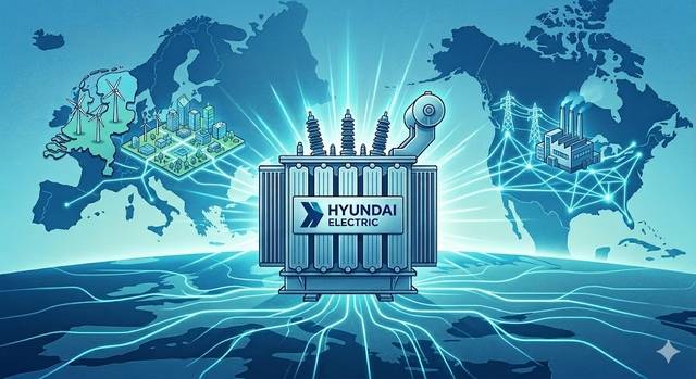 HD현대일렉트릭이 네덜란드 에너지 대표단에게 자사 전력 솔루션을 소개했다. 사진은 제미나이가 생성한 일러스트.