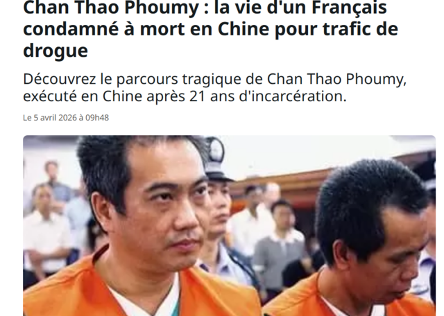 프랑스 온라인매체 ‘악튀 니오르’가 5일(현지시간) 라오스 출신 프랑스 국적자 62세 찬 타오 푸미  씨가 중국 당국에 의해 21년간 수감된 끝에 마약 밀매 혐의로 사형 집행된 데 대해 규탄한 프랑스 외무부 인용 보도를 했다. 사진엔 2007년 차이나데일리로 공개된 찬씨의 모습.[프랑스 언론 ‘악튀 니오르’(Actu Niort)‘ 보도 갈무리]