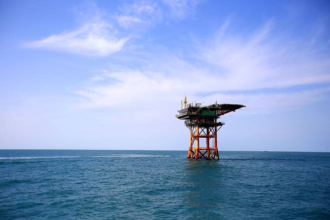 이어도 해양과학기지 모습 . 남해 바다를 굳게 지키고 있다. 사진 제공=국립해양조사원