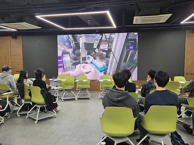 숭실대에서 'AI 인체모사 비임상시험' 수업 듣는 학생들 [촬영 오보람]