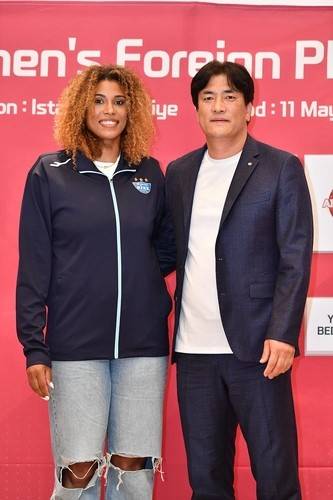 처음 GS칼텍스에 지명됐을 때의 지젤 실바 [한국배구연맹 제공. 재판매 및 DB 금지]