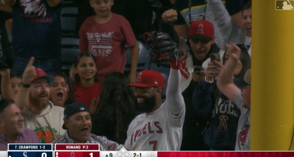 홈런 타구를 훔친 아델(사진=MLB.com)