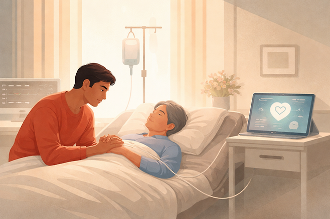 AI를 활용해 말기 암 어머니의 1600쪽 의료 기록을 정밀 분석하고 오진과 오류를 잡아낸 사연이 화제다. 응급 상황을 조기 발견해 가족과 작별할 소중한 시간을 벌었다. 챗GPT 생성 이미지