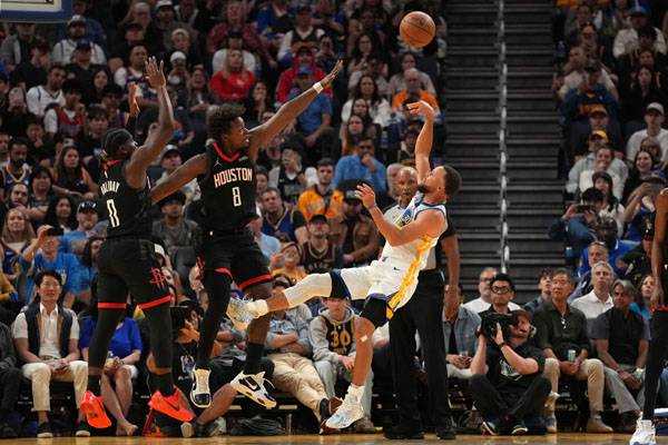 커리가 복귀전을 치렀다. 사진= Cary Edmondson-Imagn Images= 연합뉴스 제공