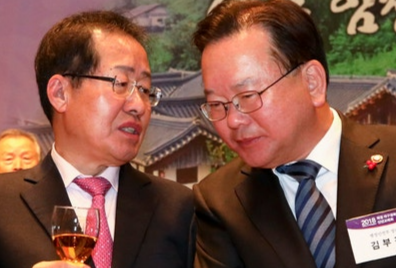 홍준표 전 대구시장과 김부겸 전 국무총리. 뉴시스